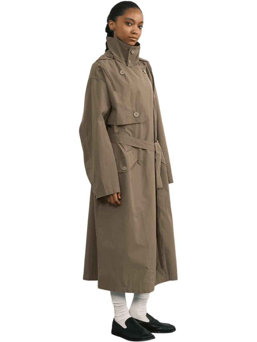 Size L | An Action A Day Swishy Nylon Trench Coat