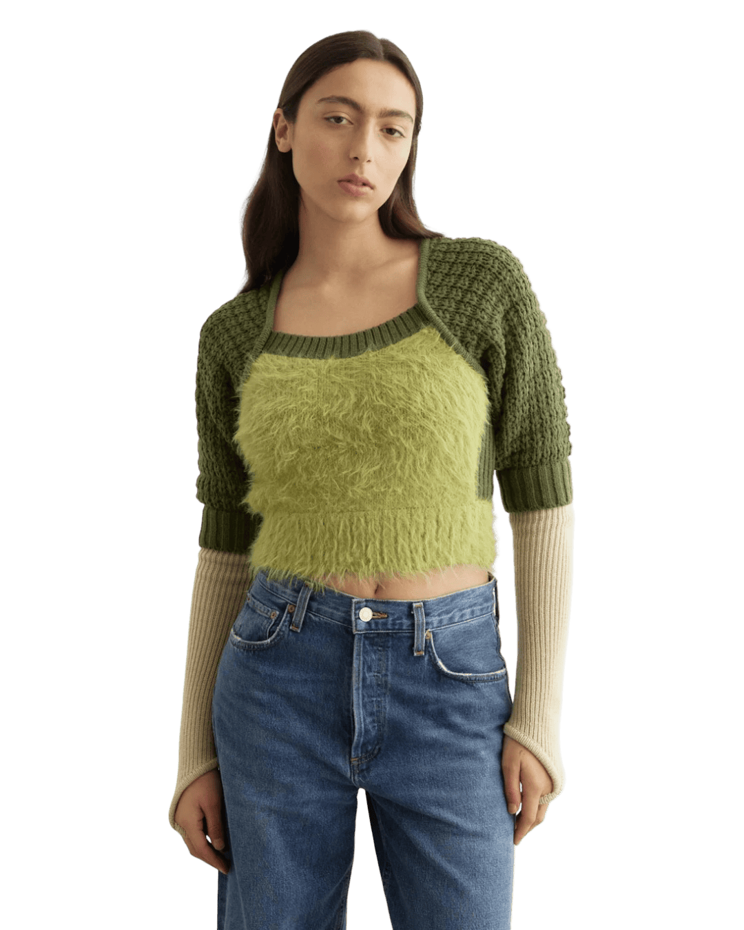 Size L | Andersson Bell Fuzzy Knit Top NWT