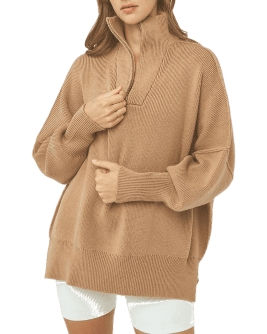 Size S | Arcaa 1/4 Zip Cotton Knit Jumper