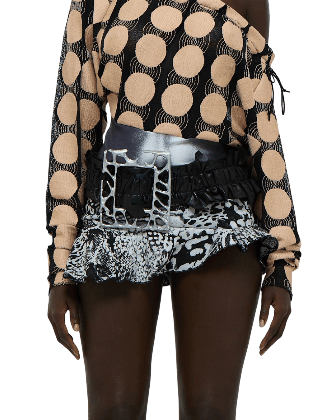 Size L | Cakey Sportsman Micro Mini Ruffle Skirt