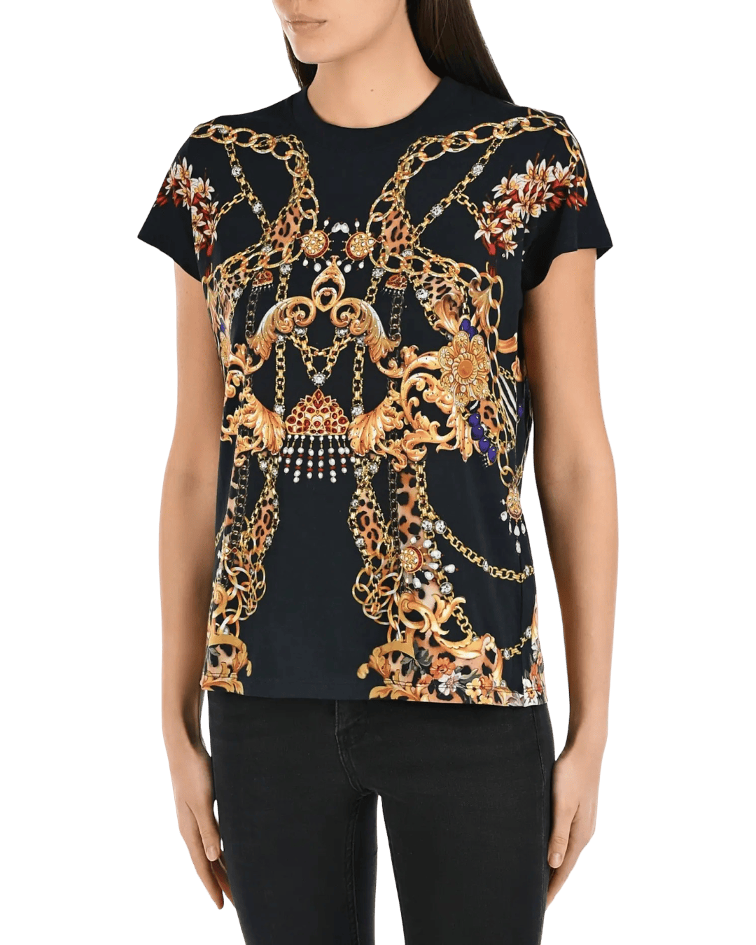 Size S | Camilla Baroque Jewelled T-shirt