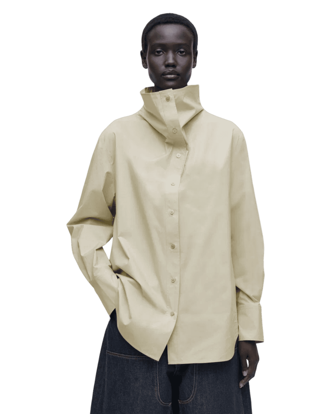 Size 36 (S) | COS Wide Collar Cotton Shirt