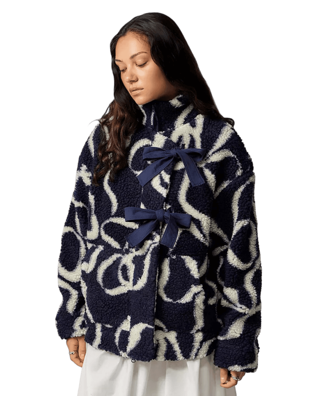Size 20 | Damson Madder Fleece Bow Print Jacket
