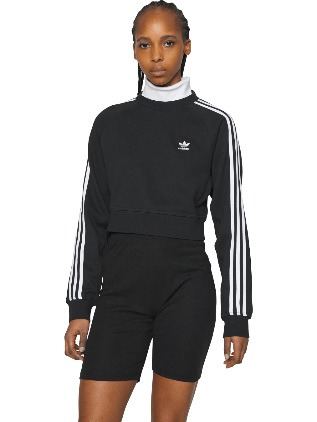 Size S | Adidas Originals Cropped 3-Stripe Jumper