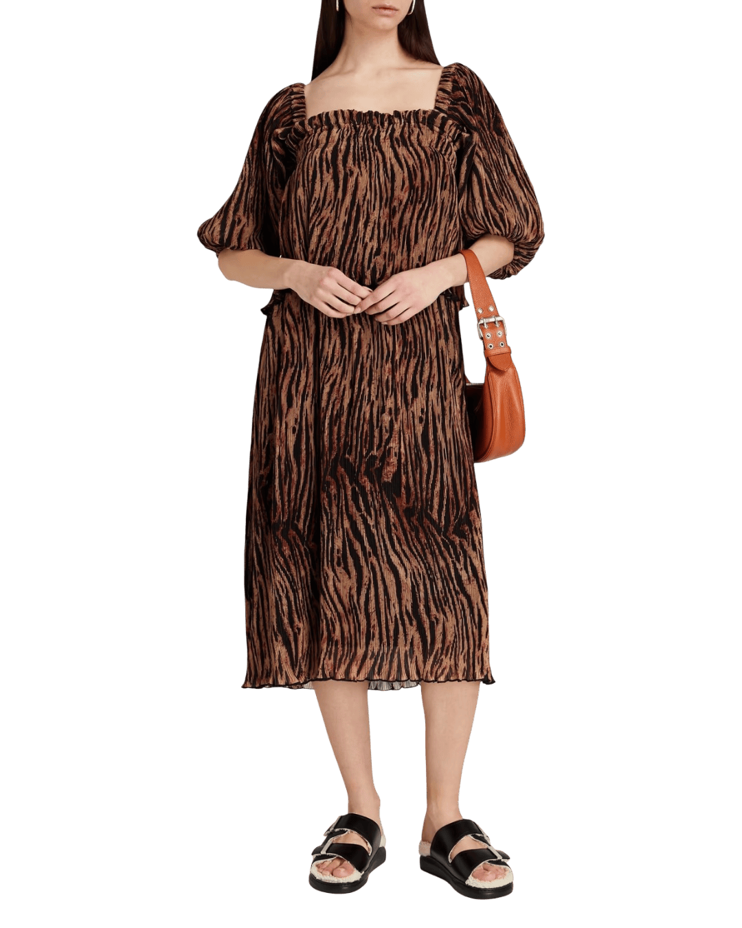 Size 44 (16) | Ganni Tiger Plisse Dress