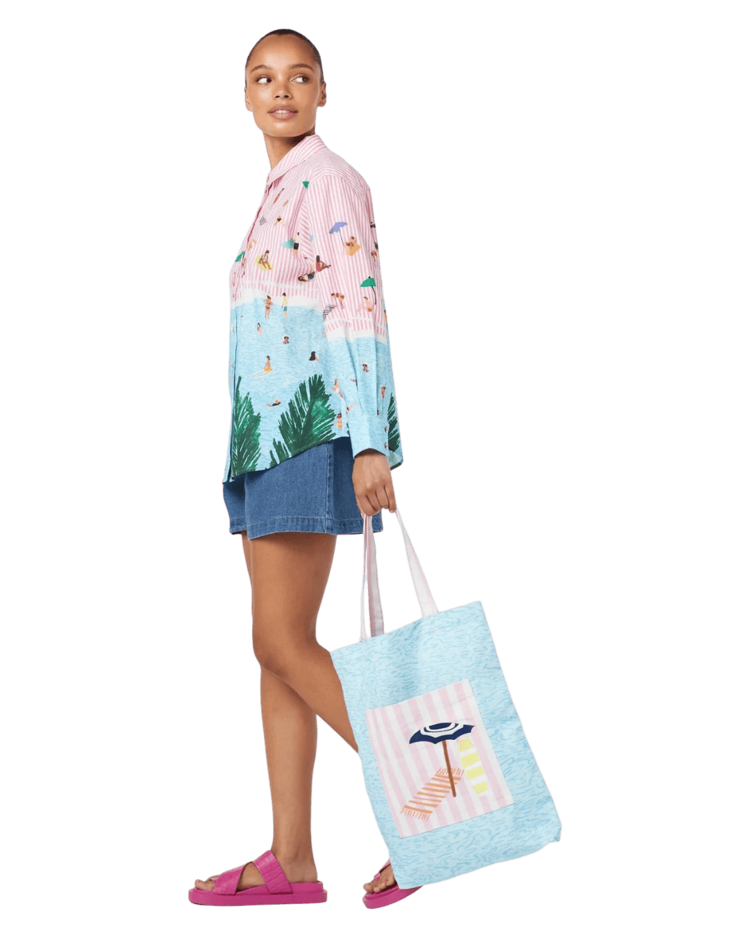 Size 16 | Gorman Linen Beach Print Shirt