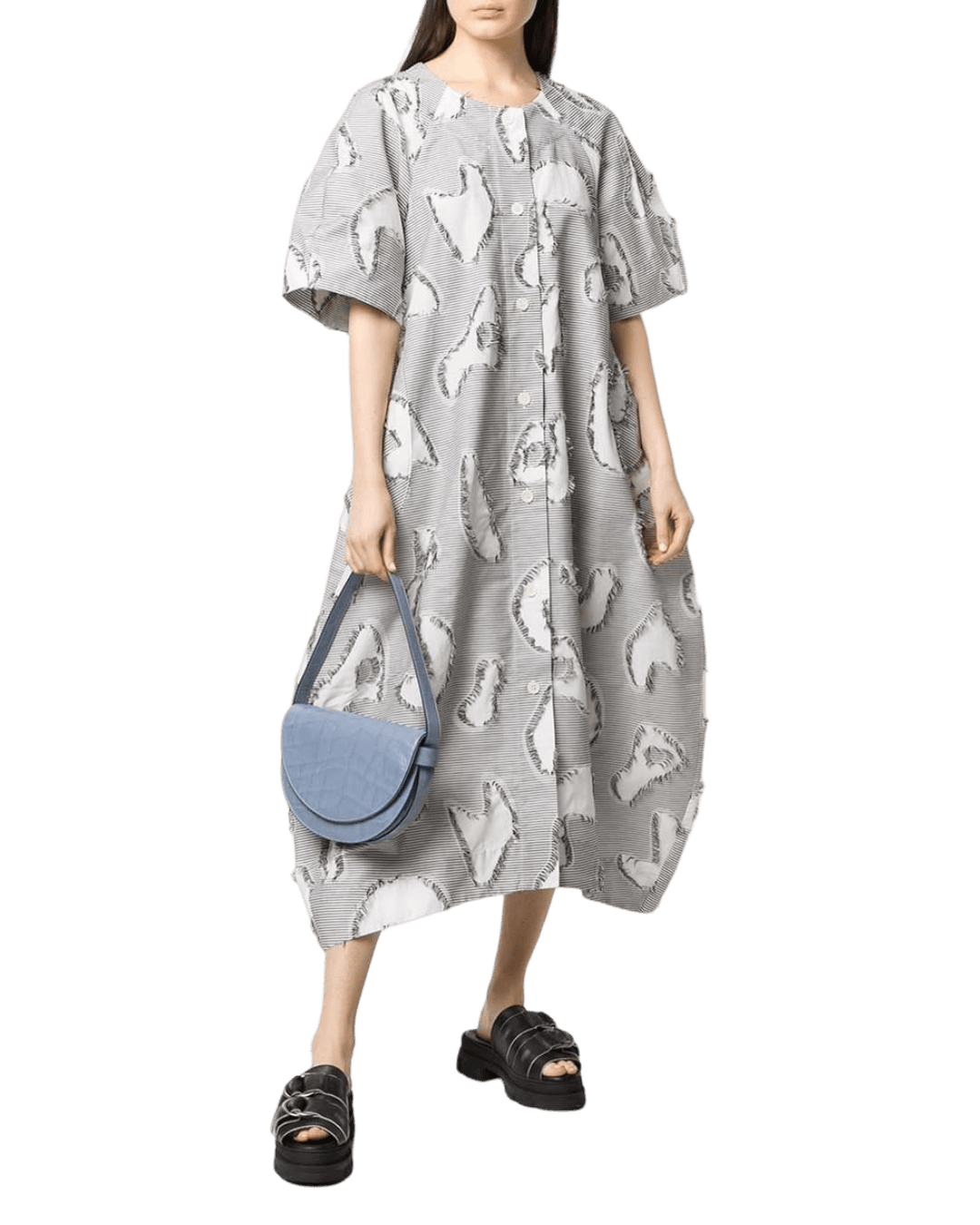 Size XS/S | Henrik Vibskov Frayed Blobs Cotton Dress