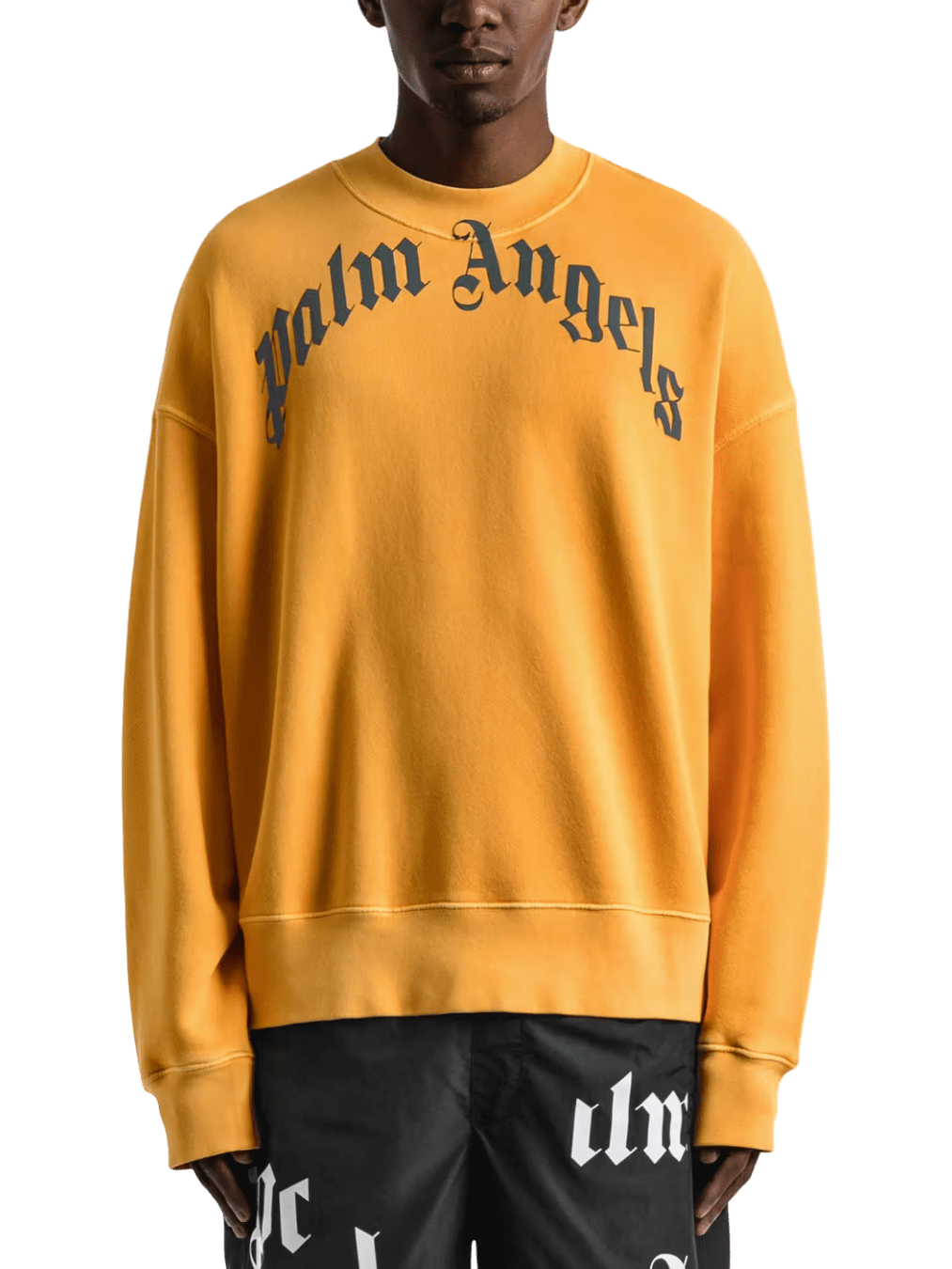 Size XS | Palm Angels Vintage Wash Curved Logo Crew Sweatshirt