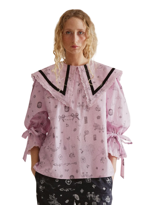 Size 10 | Damson Madder Organic Cotton Candice Blouse