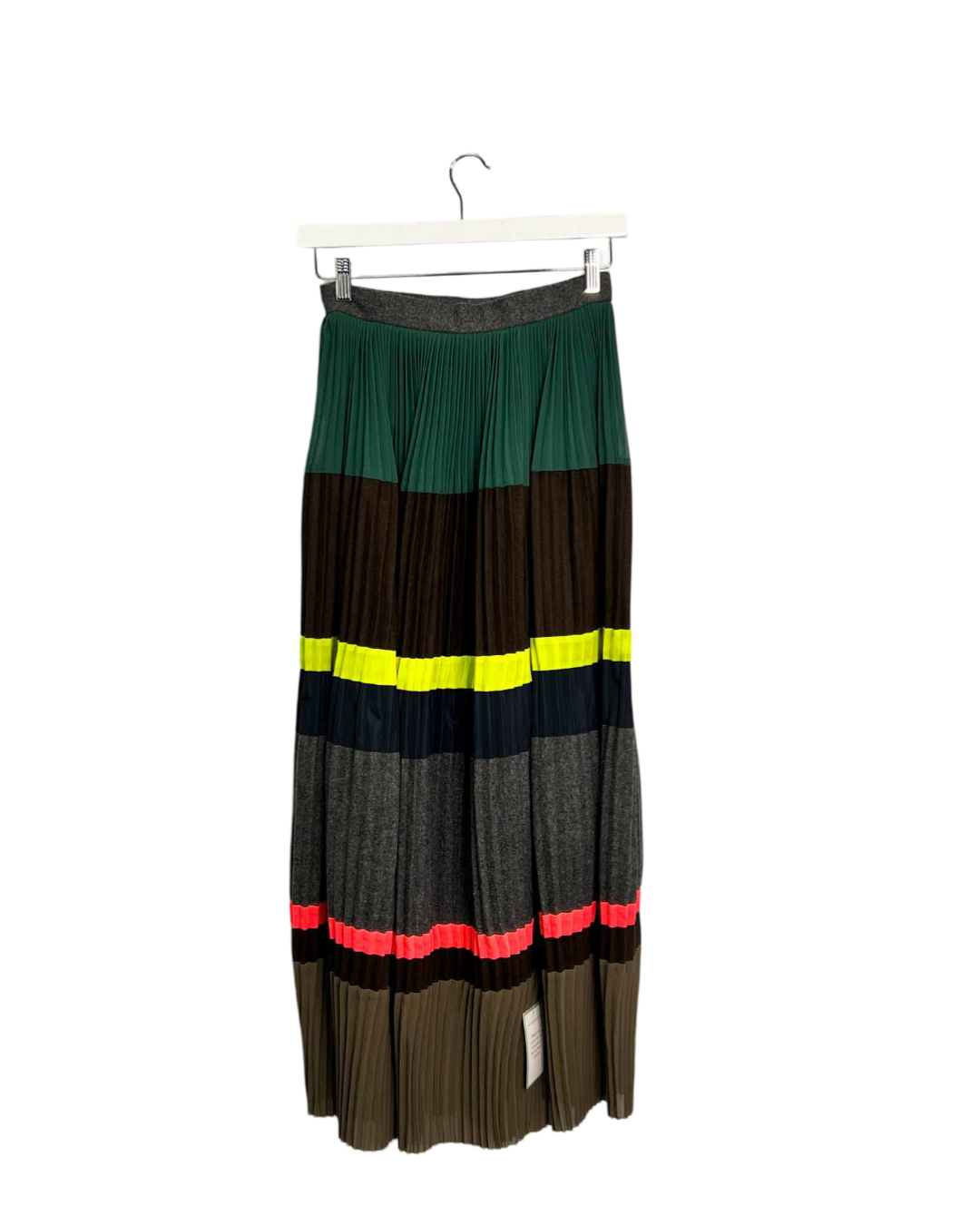 Size M - Kolor Multicoloured Multi-fabric Pleated Maxi Skirt