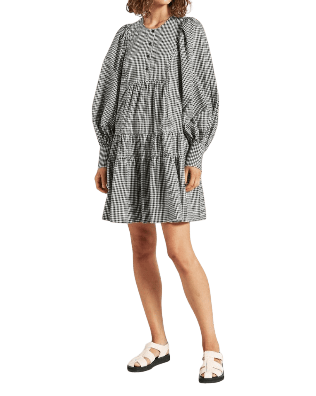 Size 2 (M) | Lee Matthews Gingham Dress