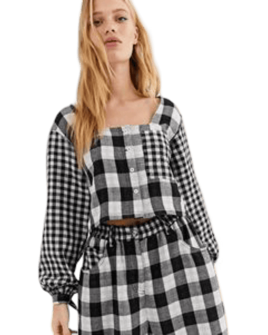 Size 6 | L.F.Markey Check Crop Top