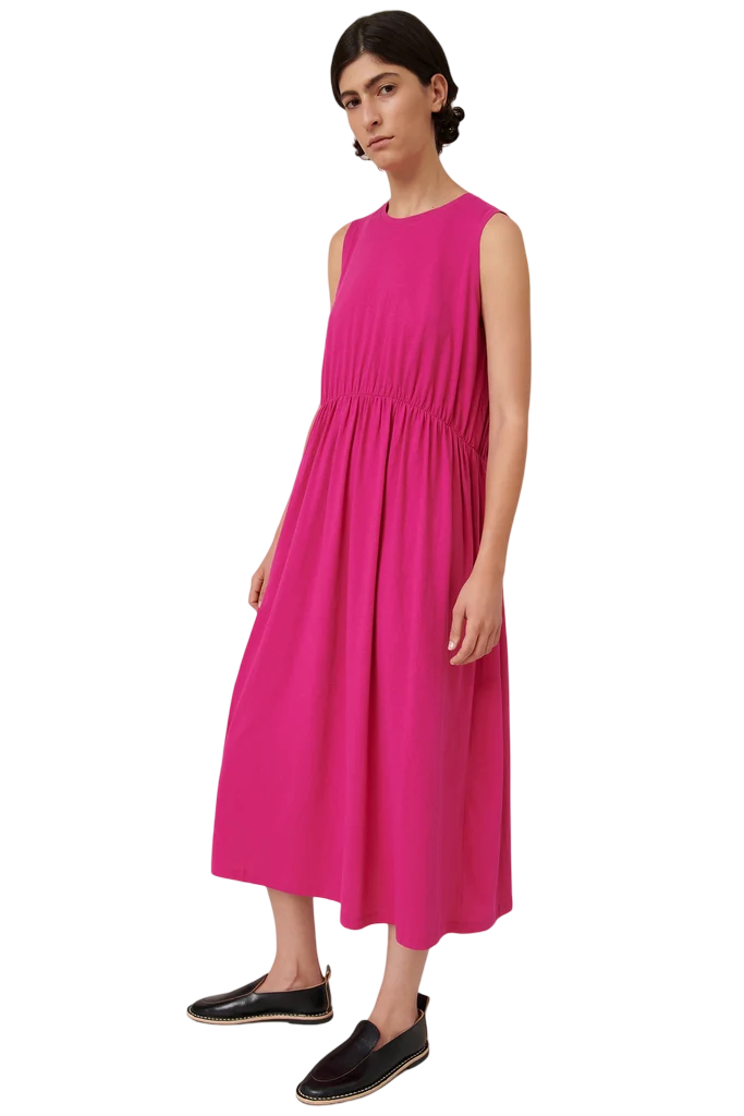 Size XS | Kowtow Magenta Light Curve Midi Dress