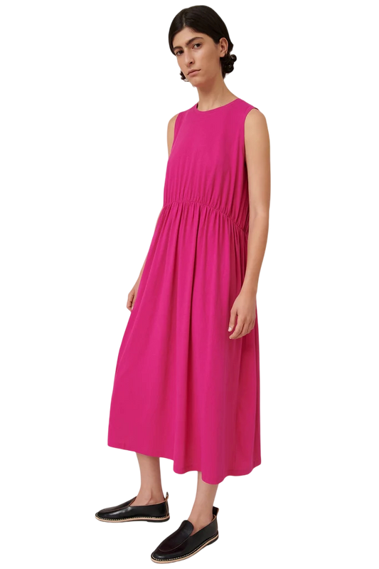 Size XS | Kowtow Magenta Light Curve Midi Dress
