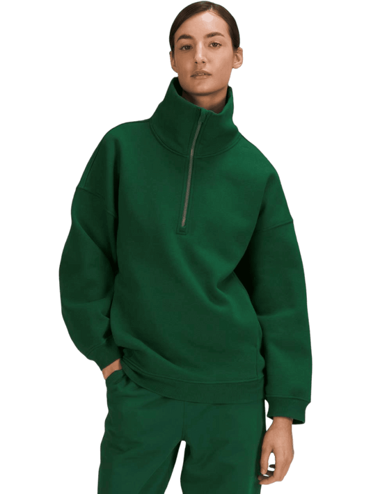 Size XS/S | Lululemon Green Thick Fleece Half-Zip Pullover