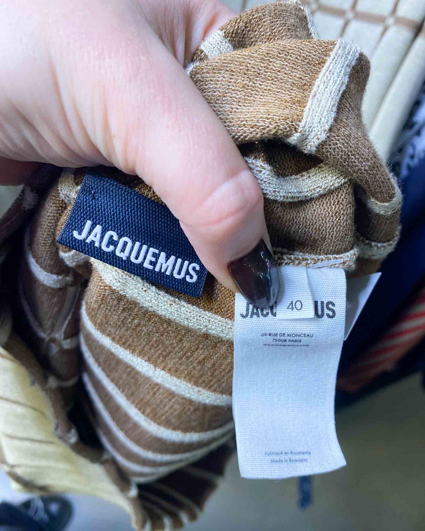Size 40 (10) | Jacquemus Jacquard Knit Mini Dress