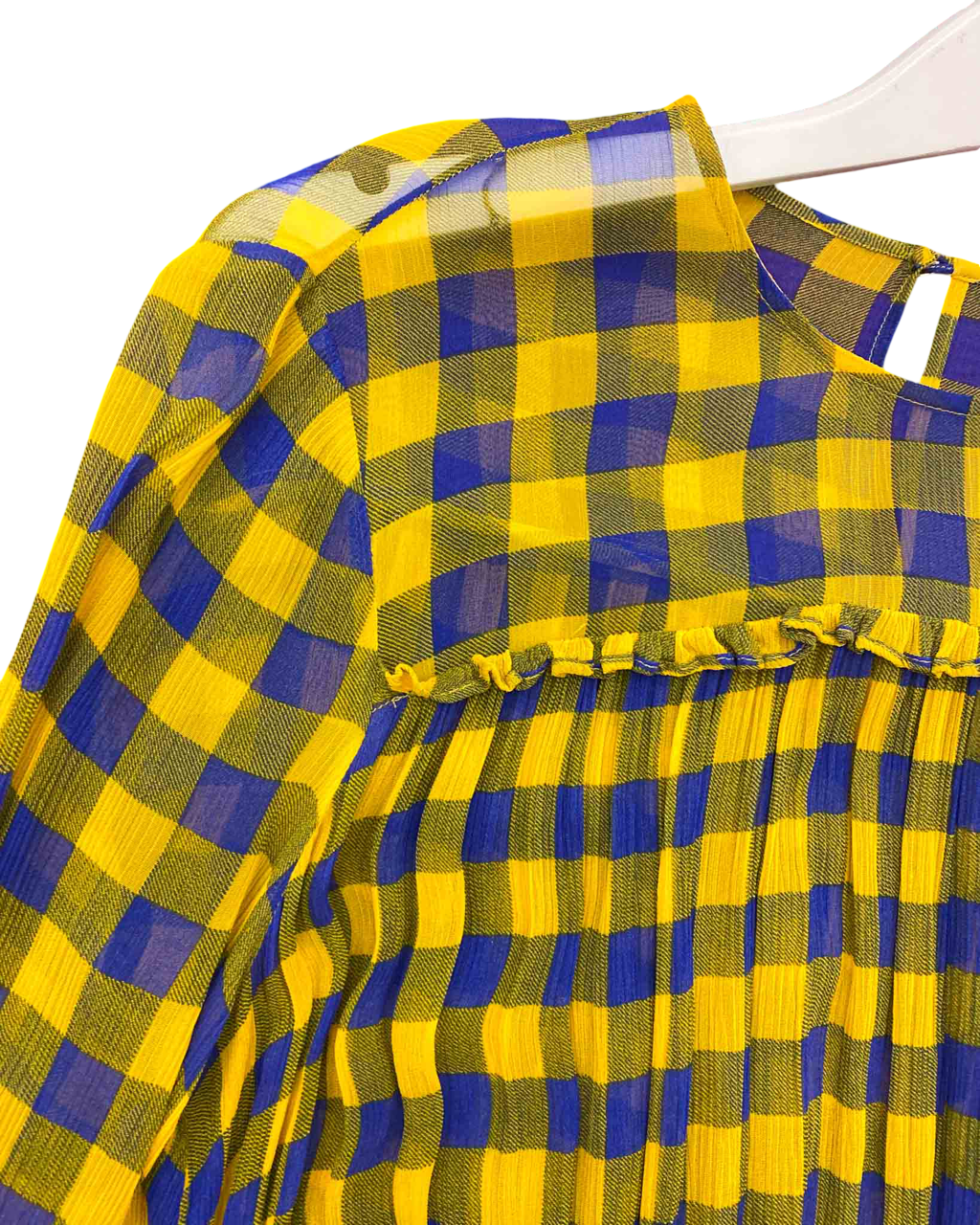 Size L | Baum und Pferdgarten Sheer Check Mini Dress