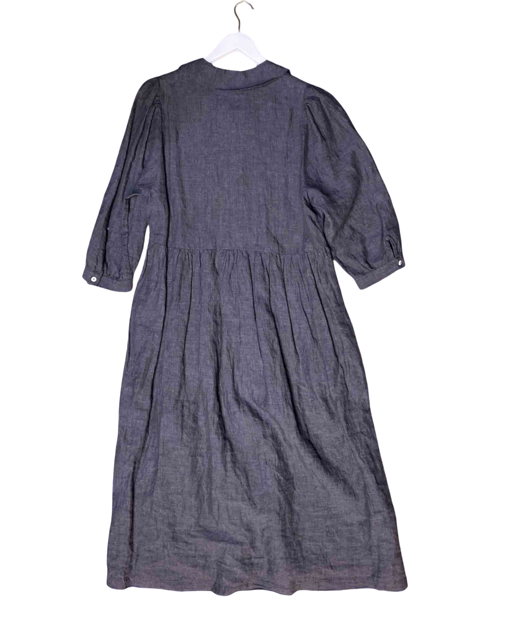 Size XS/S | Manteau Noir Linen Midi Dress