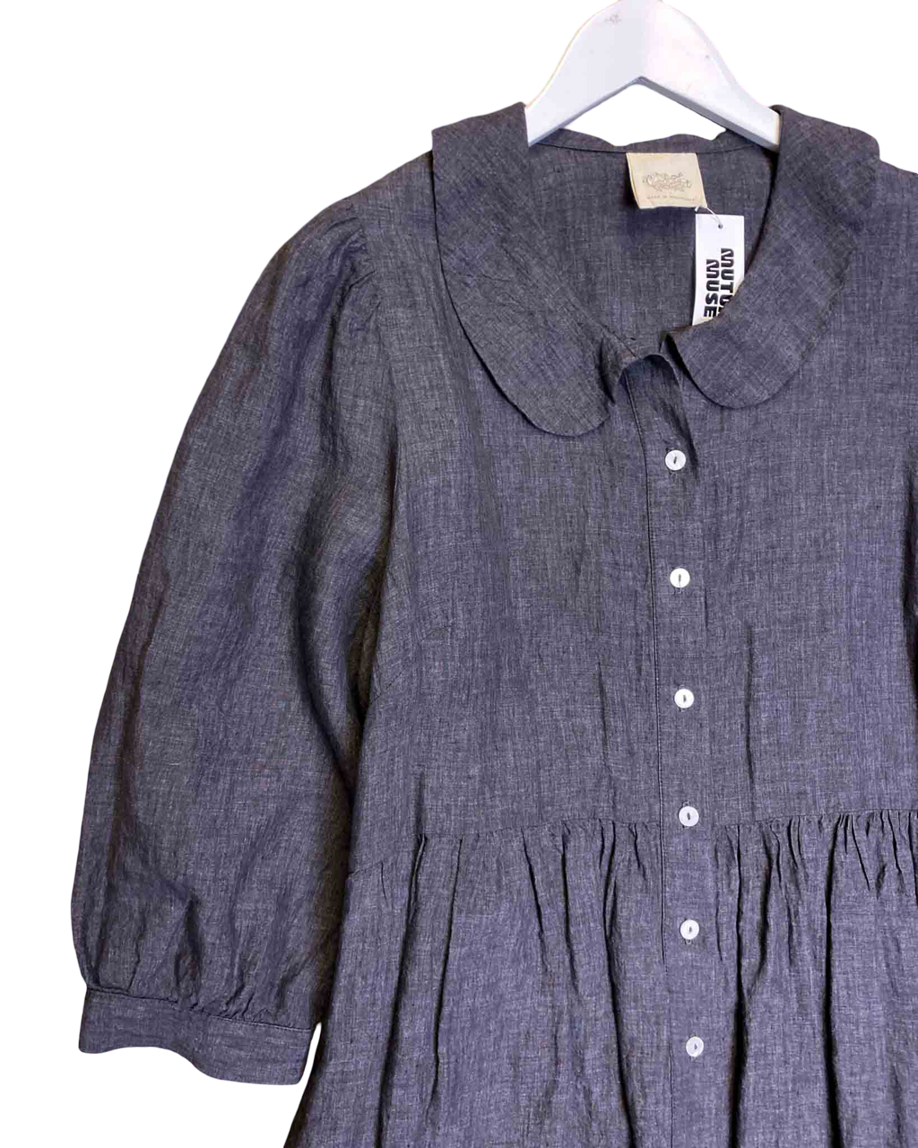 Size XS/S | Manteau Noir Linen Midi Dress