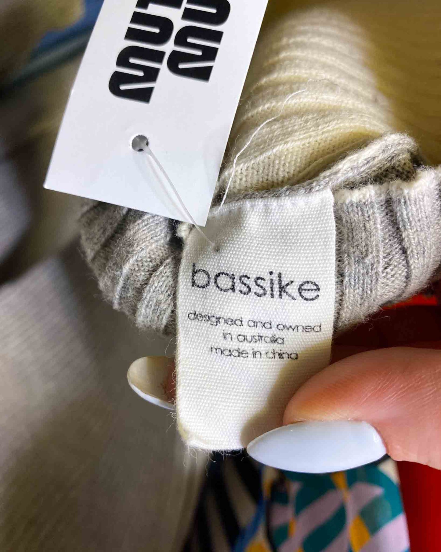 Size S | Bassike Ribbed Merino Cotton Top
