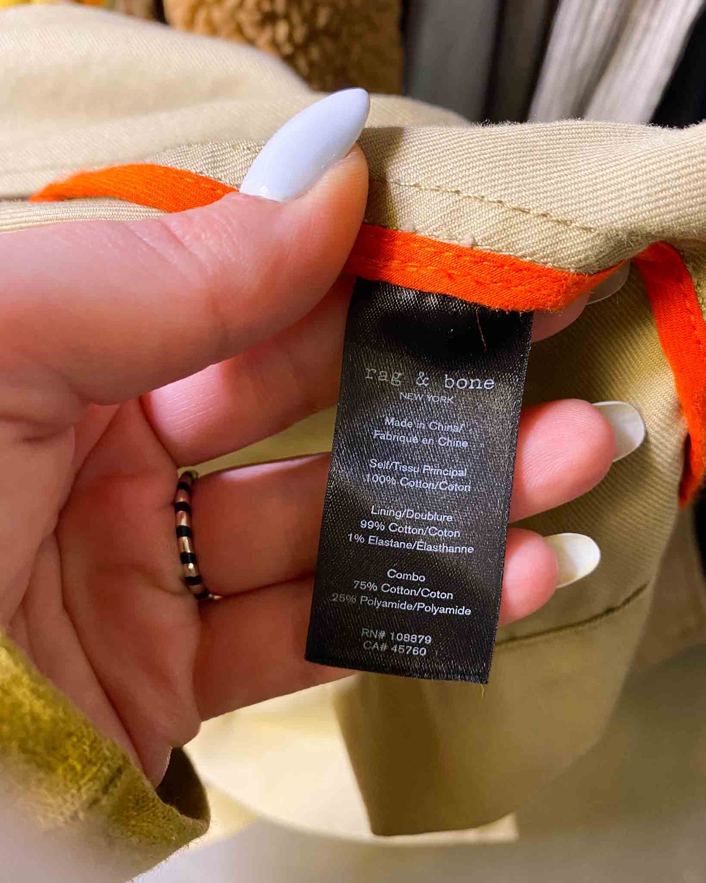 Size XS | Rag & Bone Cotton Trench Coat