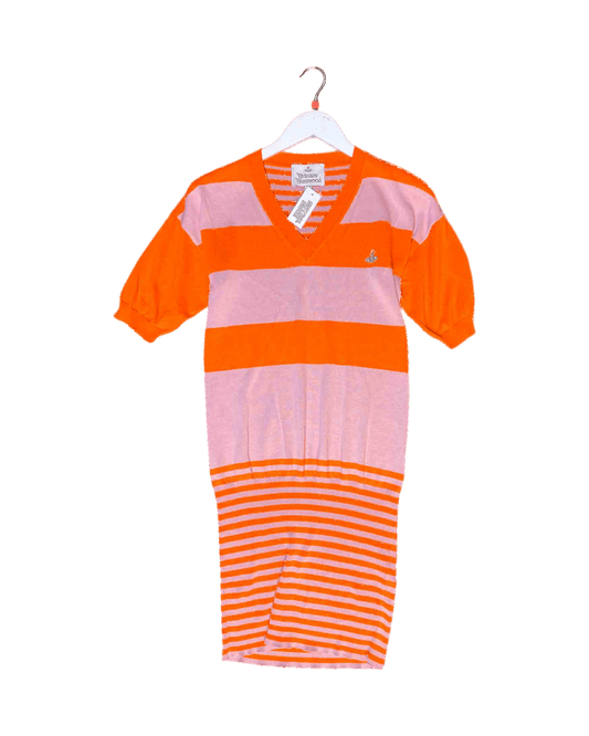 Size M | Vivienne Westwood Striped Cotton Knit Dress