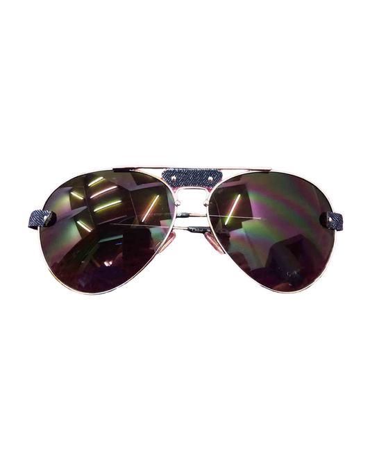 Chloé Denim Accent Aviator Sunglasses