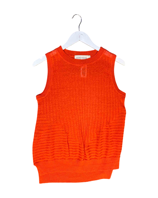 Size S | Nancybird Ribbed Linen Knit Top