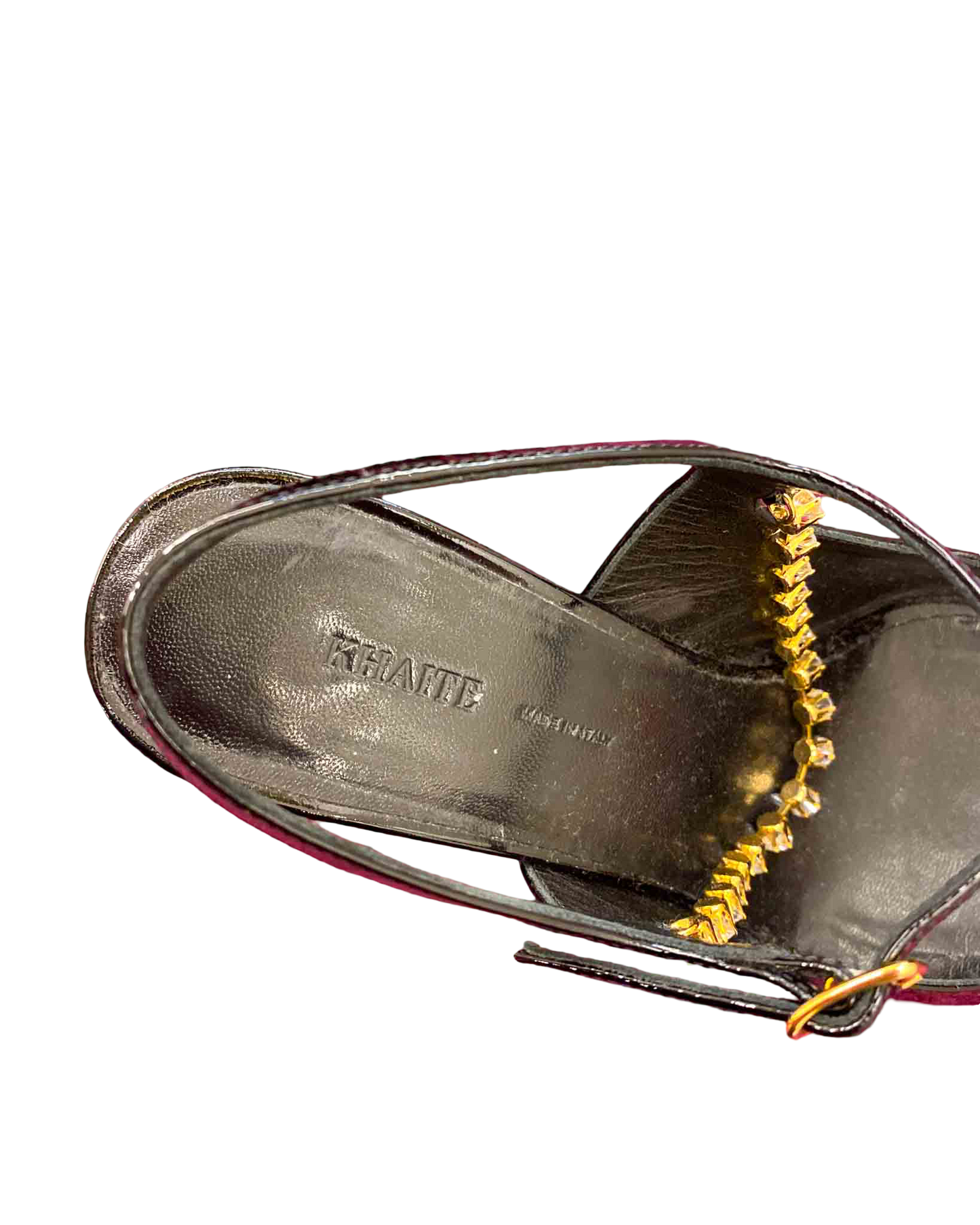 Size 38.5 | Khaite Patent Heeled Mules