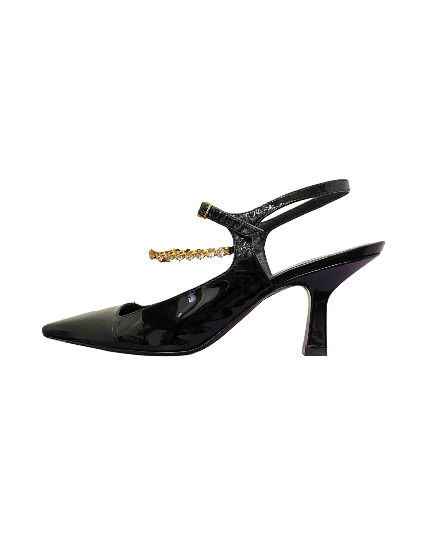 Size 38.5 | Khaite Patent Heeled Mules