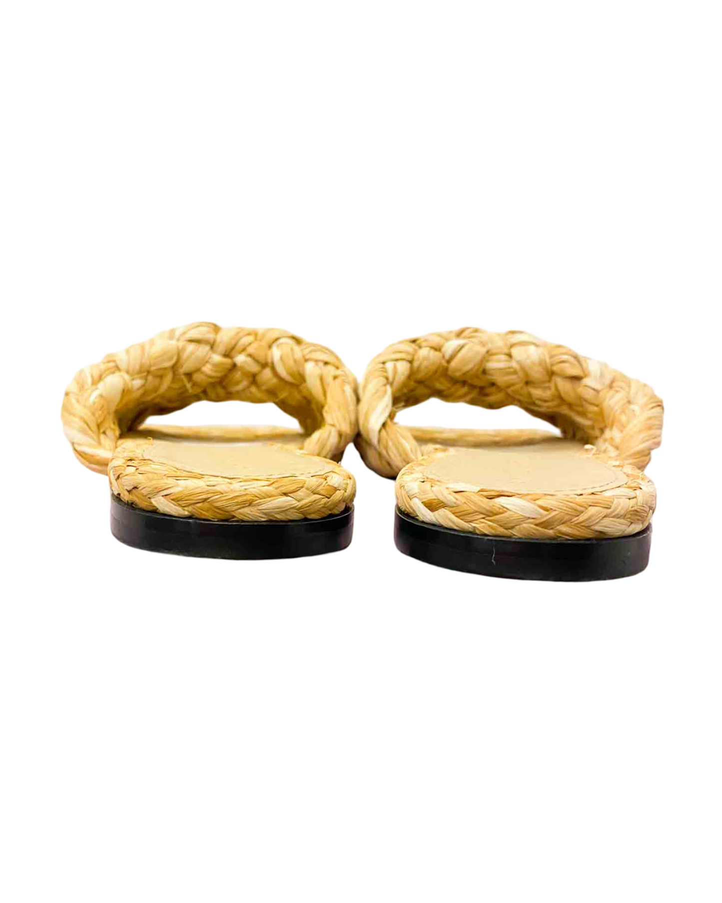 Size 37 | Bottega Veneta Raffia Slide Sandals