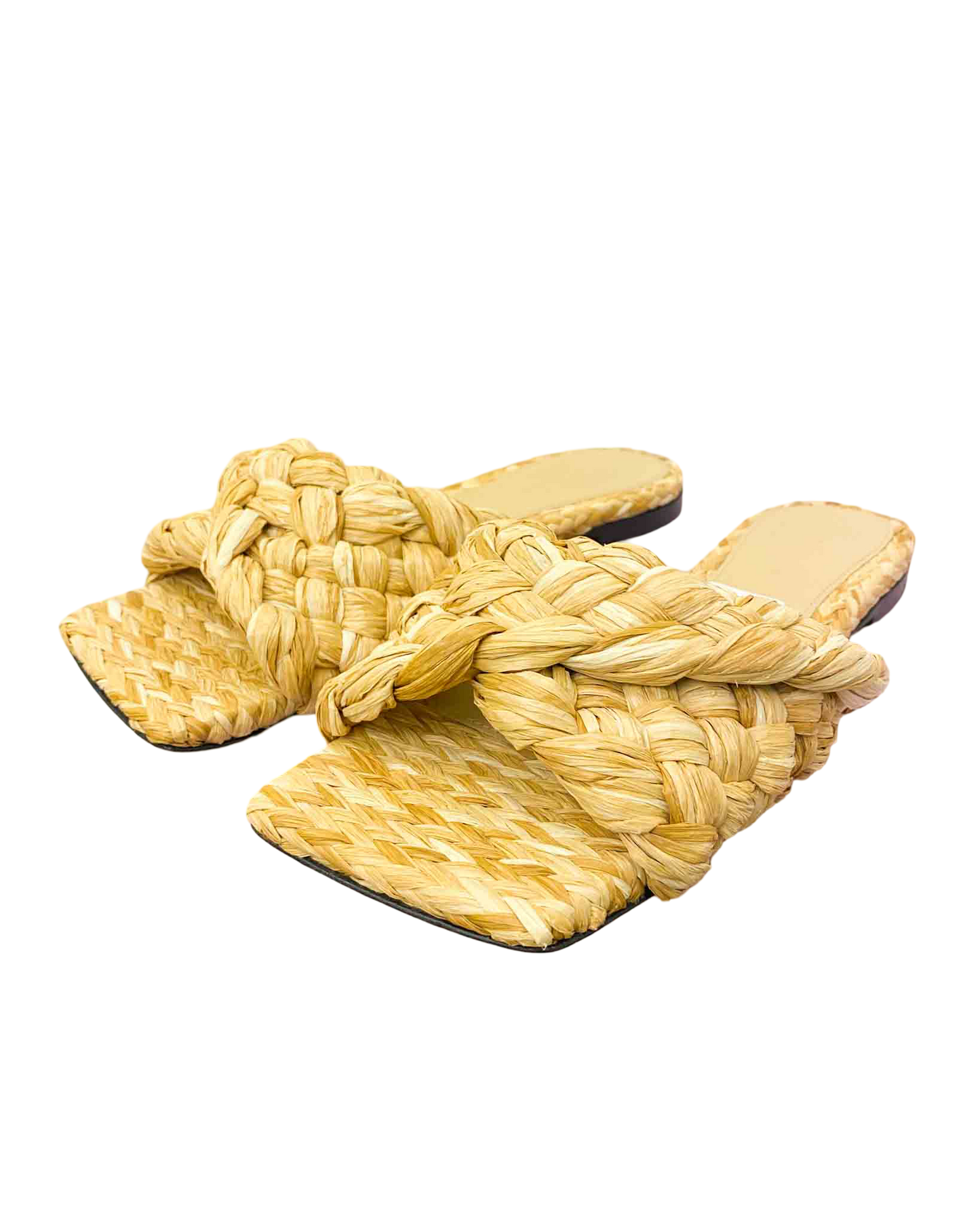 Size 37 | Bottega Veneta Raffia Slide Sandals