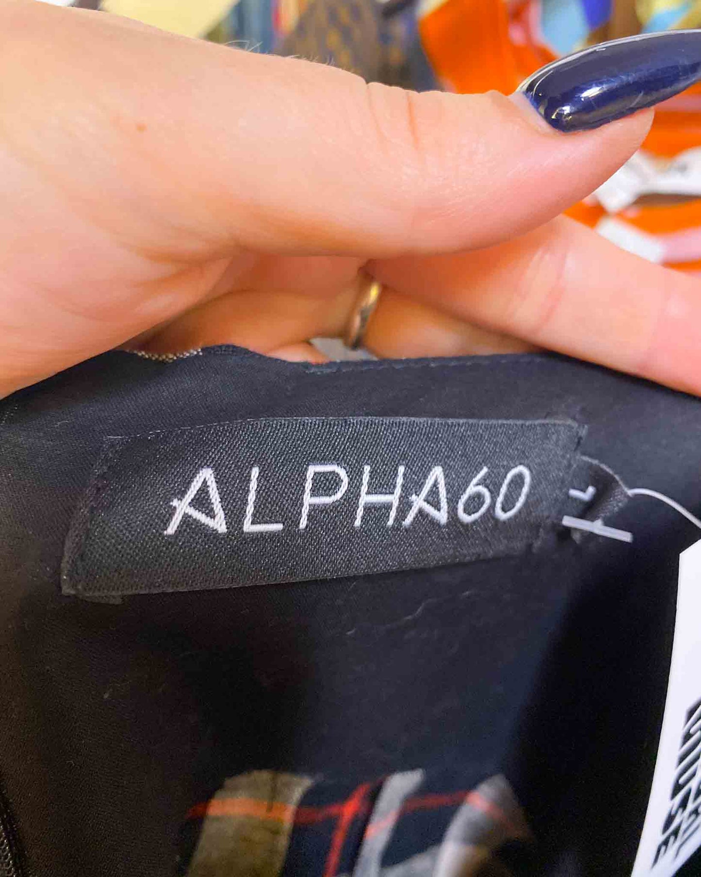 Size L | Alpha60 Strappy Plaid Linen Dress