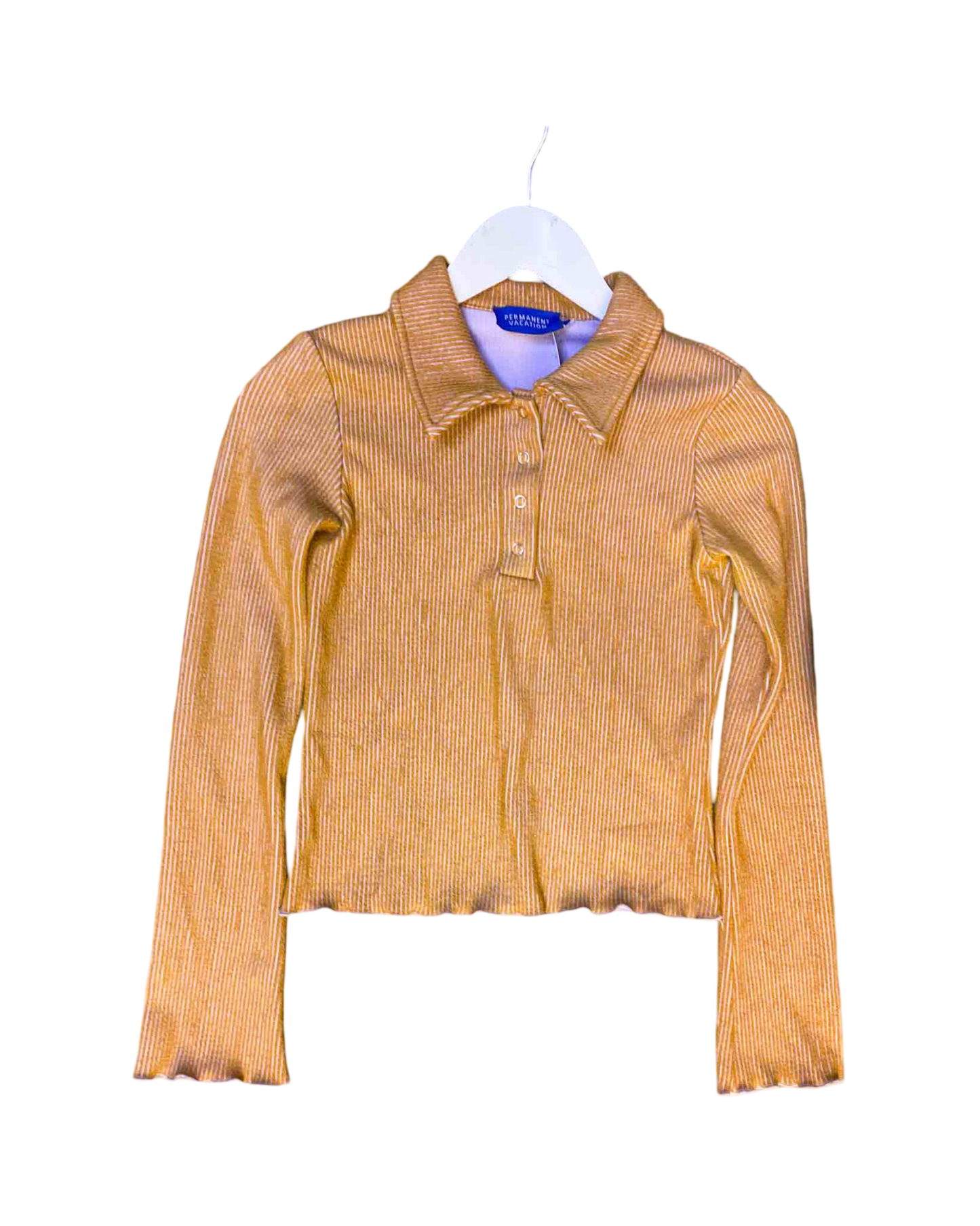 Size XS | Permanent Vacation Ribbed Polo Top