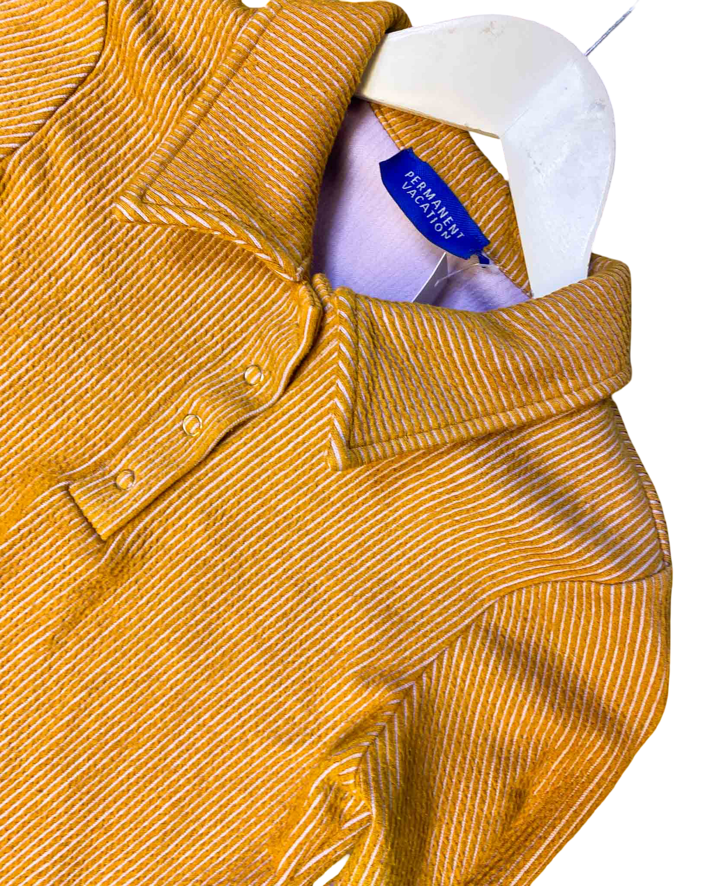 Size XS | Permanent Vacation Ribbed Polo Top