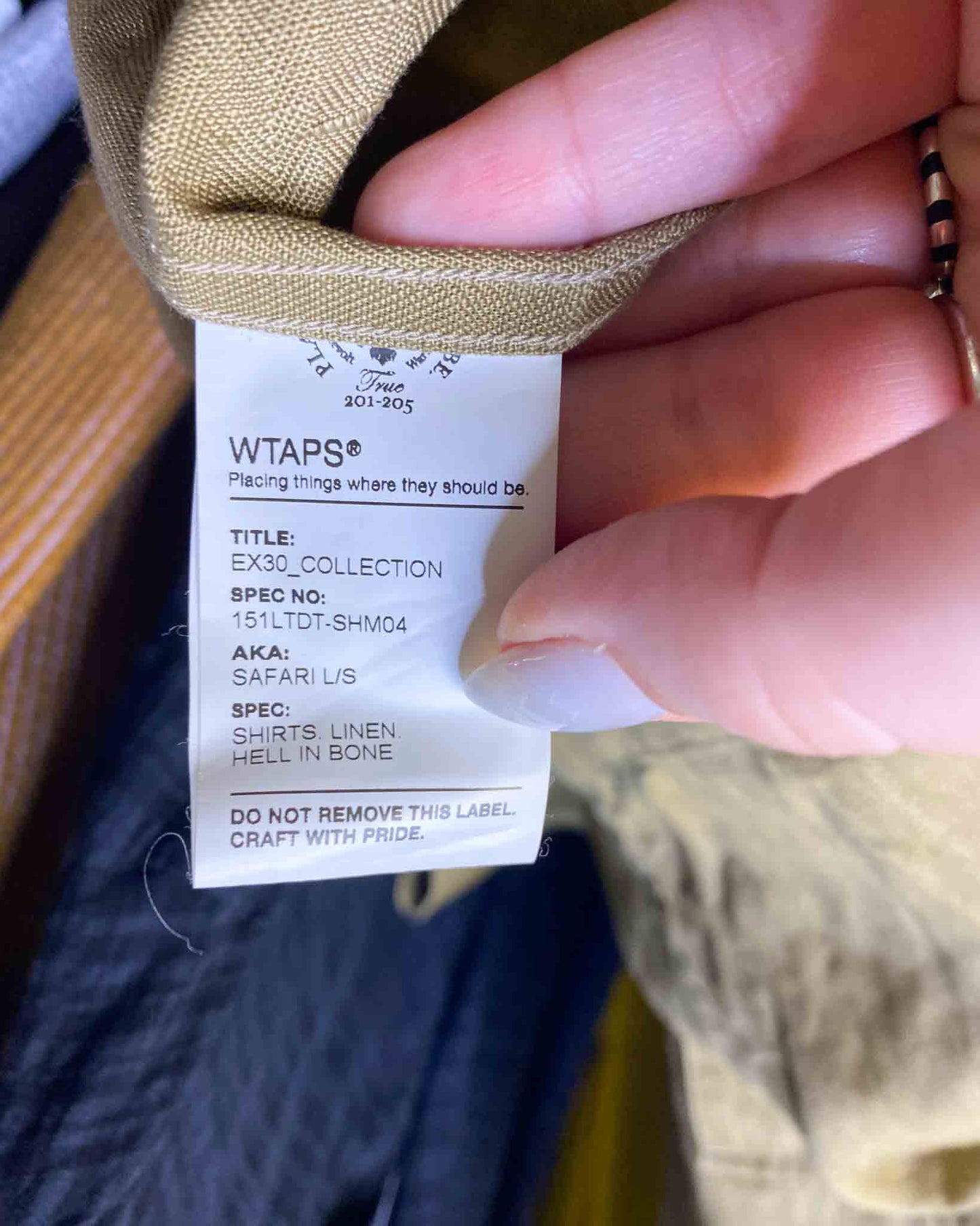 Size M | Wtaps Herringbone Linen Shirt