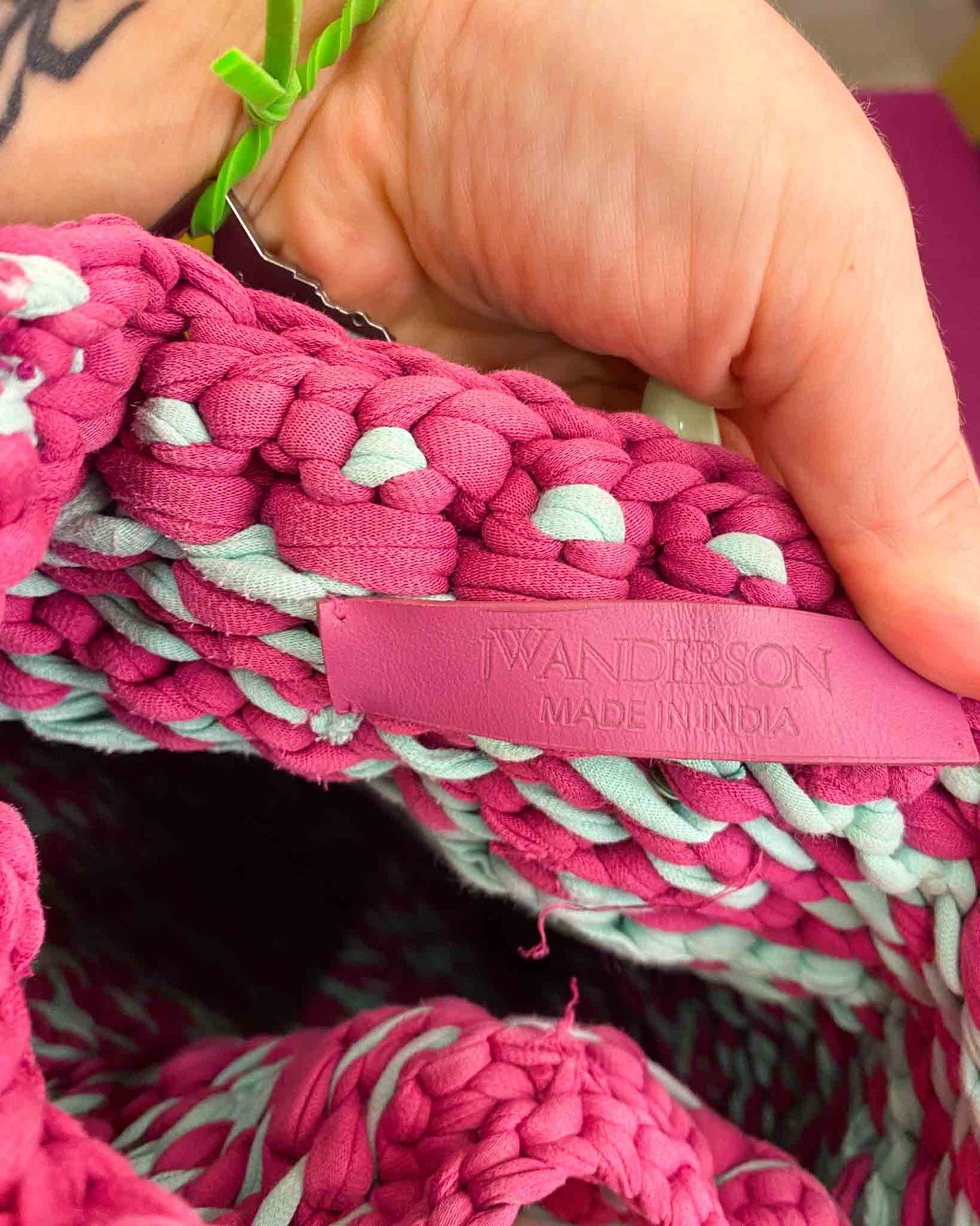 JW Anderson Chunky Knit Tote Bag
