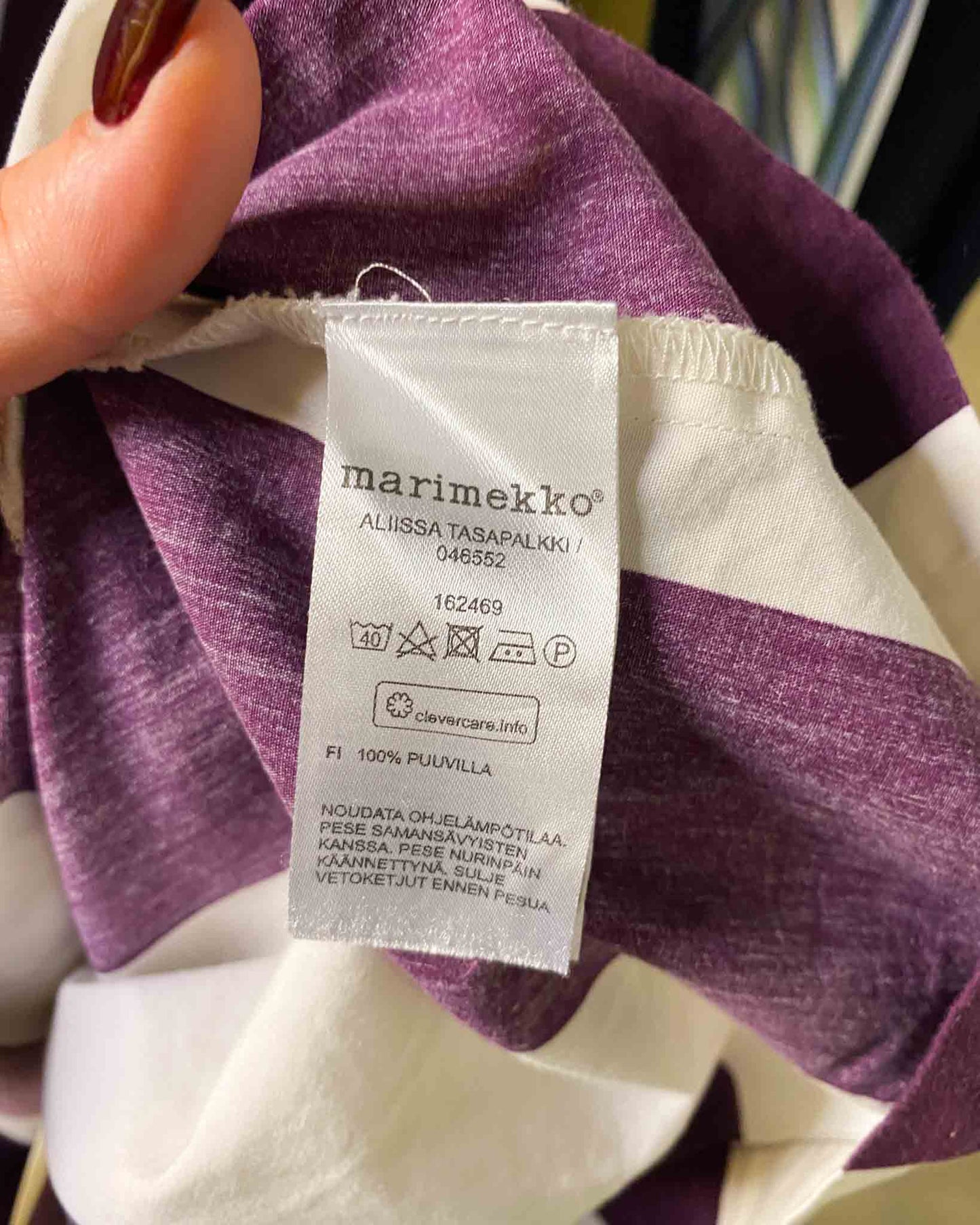 Size 44 (16) | Marimekko Striped Cotton Midi Dress