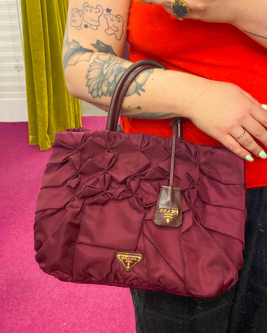 Prada Tessuto Origami Hand Bag