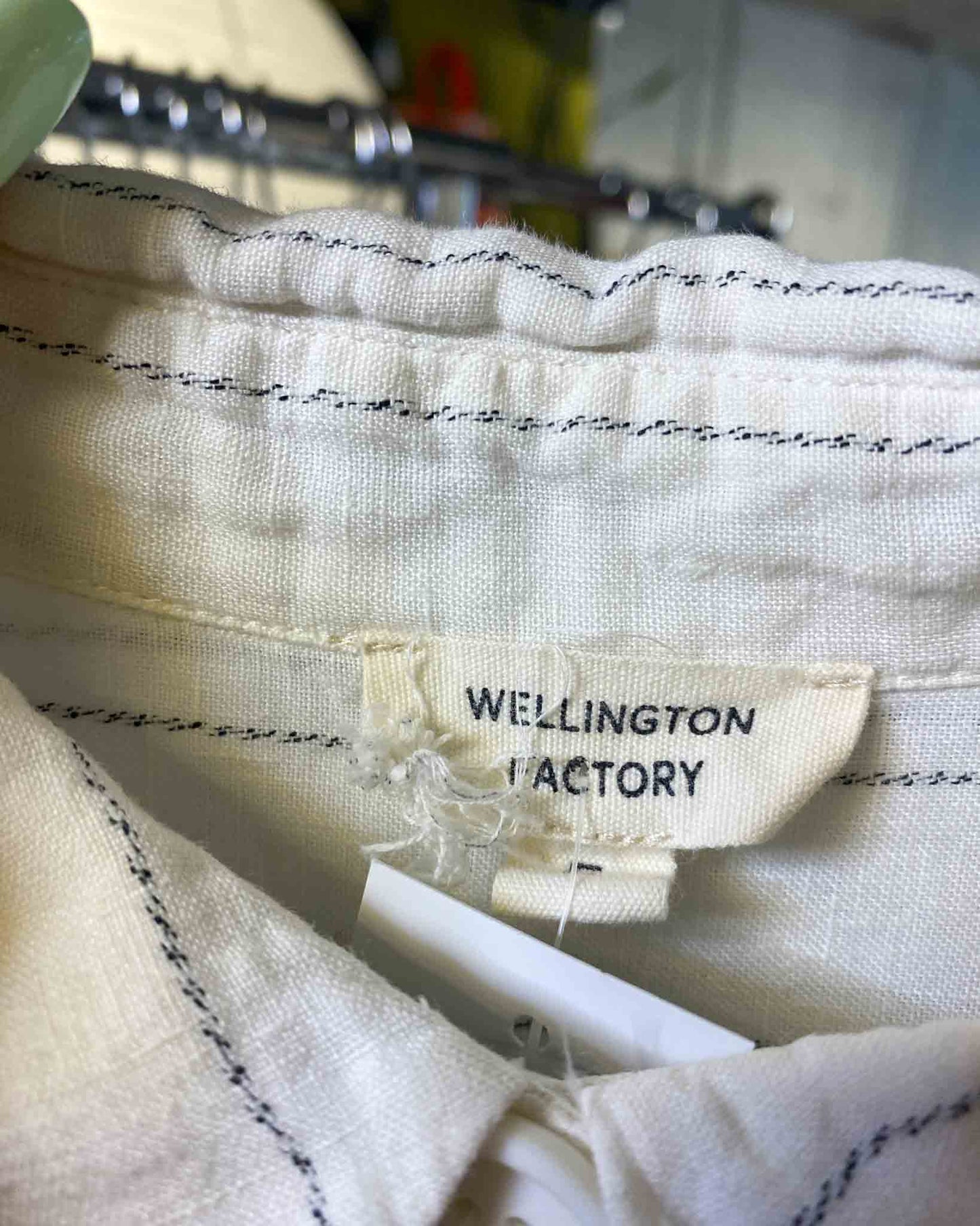 One Size | Wellington Factory Pinstripe Linen Shirt Dress