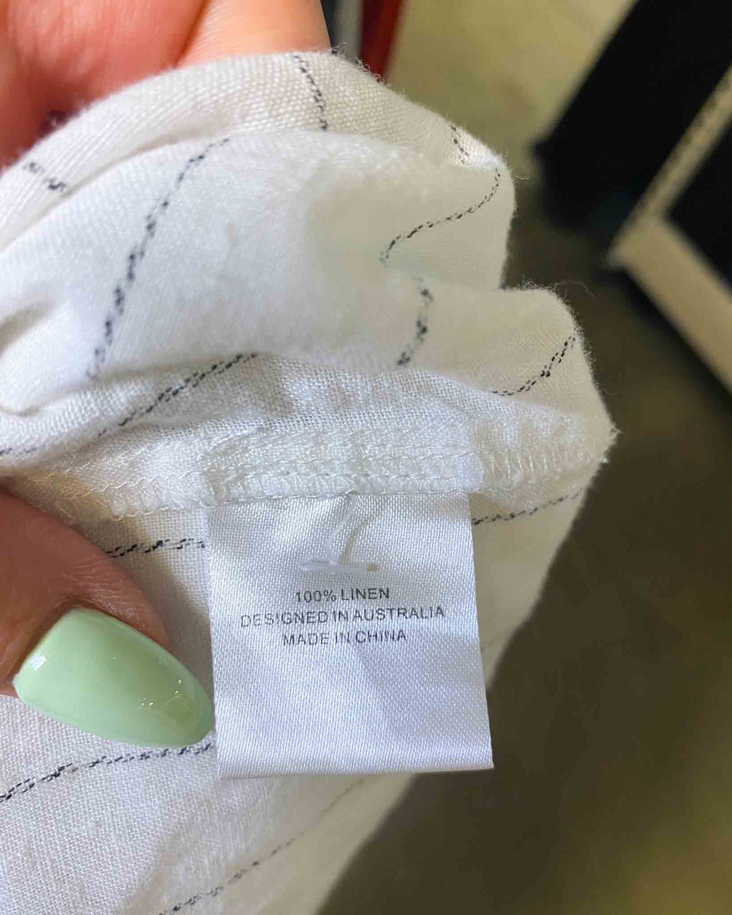 One Size | Wellington Factory Pinstripe Linen Shirt Dress