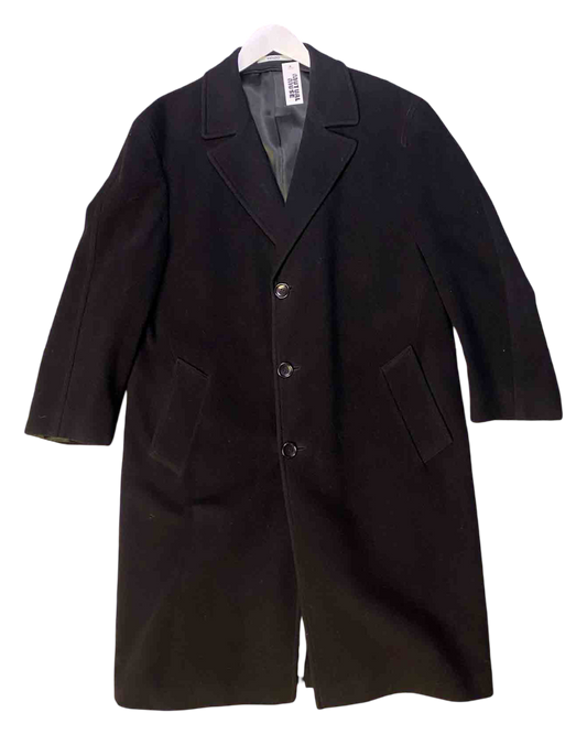 Size XL | Kenzo Black Wool Duster Coat