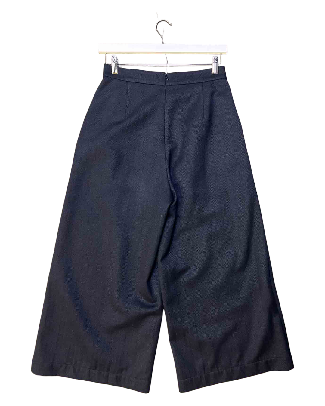 Size S | Alpha60 Navy Wool Blend Wide Leg Pants