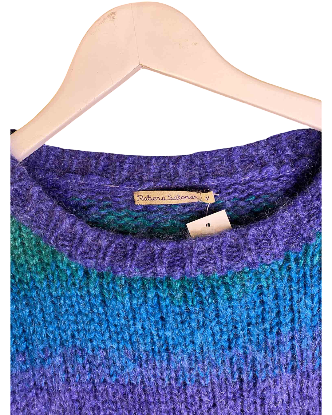 Size M | Rabens Saloner Blue Stripe Mohair Jumper