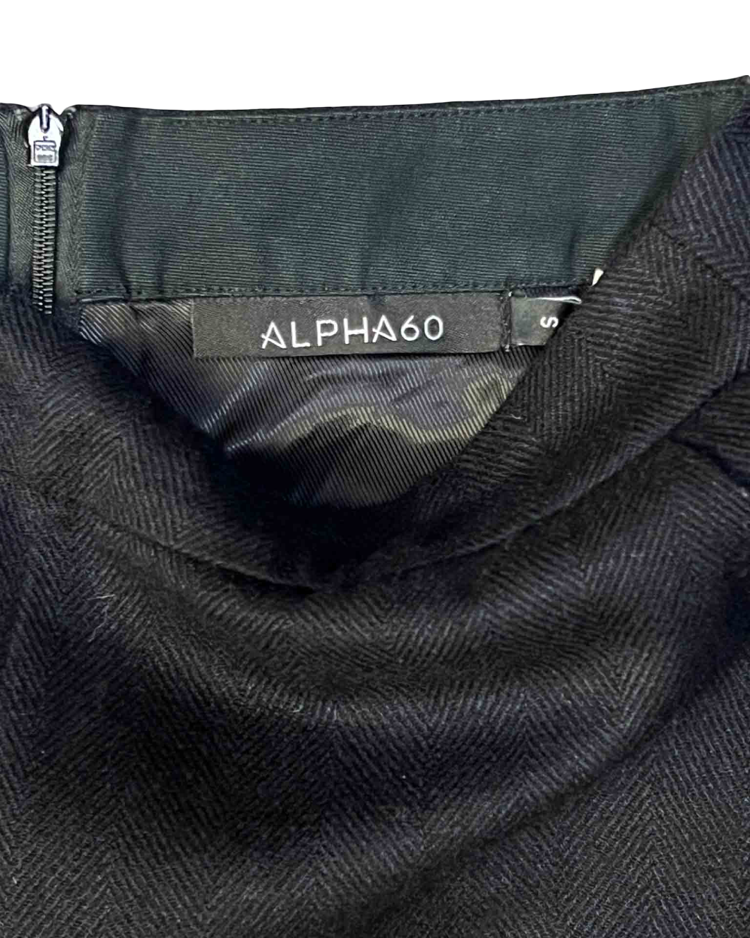 Size S | Alpha60 Navy Wool Blend Wide Leg Pants
