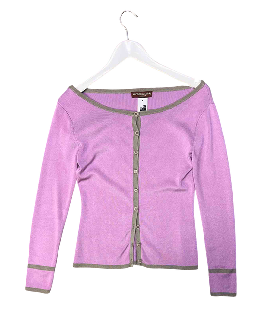 Size S | Y2K Veronika Maine Purple Cardi