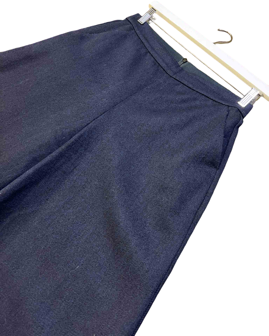Size S | Alpha60 Navy Wool Blend Wide Leg Pants