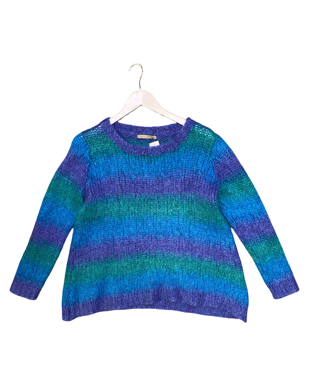 Size M | Rabens Saloner Blue Stripe Mohair Jumper