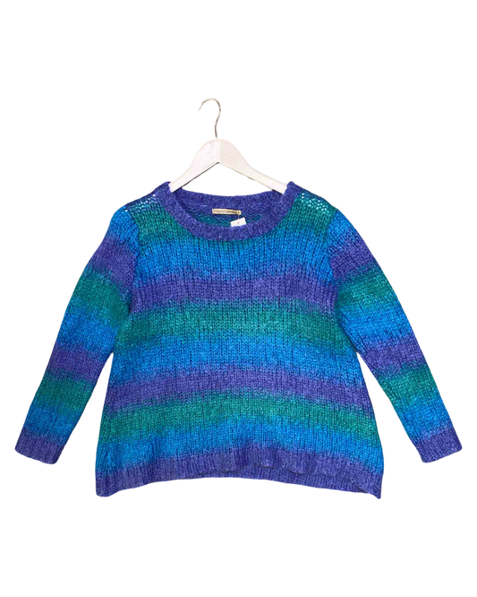 Size M | Rabens Saloner Blue Stripe Mohair Jumper