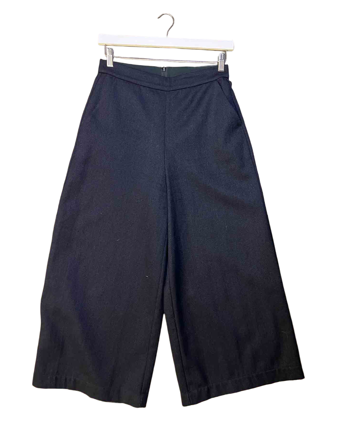 Size S | Alpha60 Navy Wool Blend Wide Leg Pants